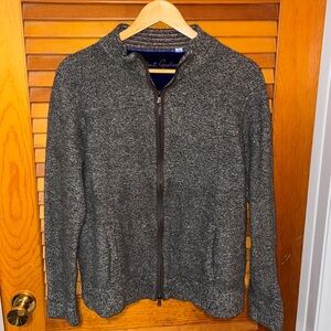 Robert Graham 100% wool full zip sweater - mens size XL